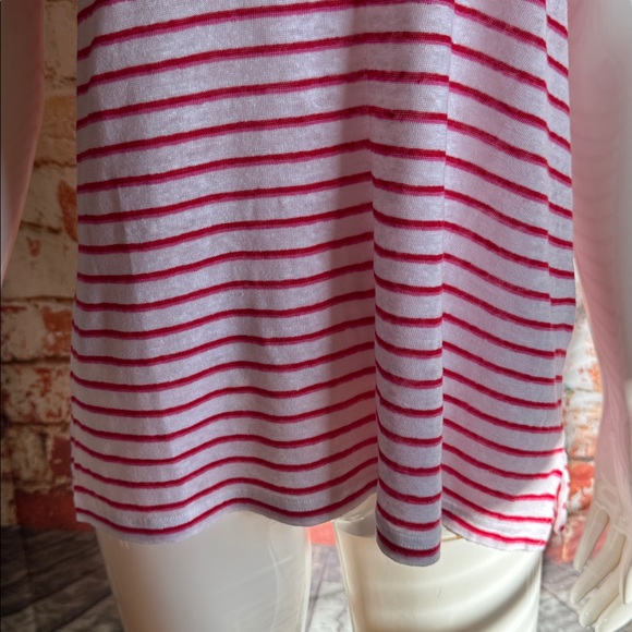 Vineyard Vines Rolled Sleeve Striped Linen Top - Picture 3 of 5